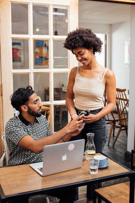 happy client during business transaction converting leads to paying customers