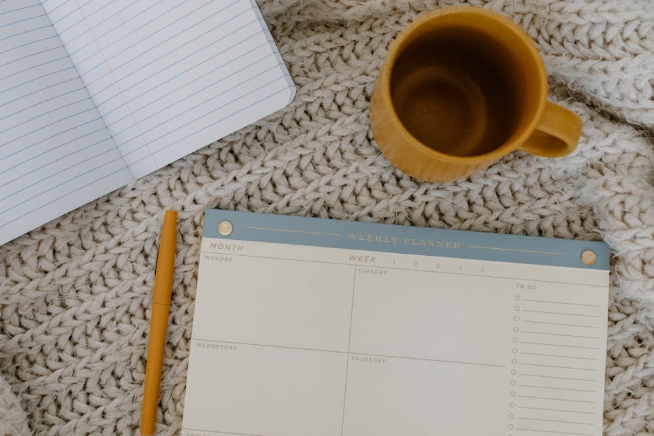 weekly review planner and notebook for solopreneur productivity
