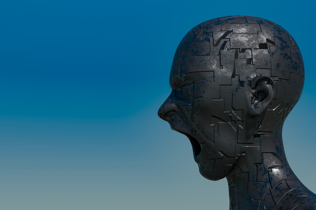 Futuristic AI voice interface technology for business automation