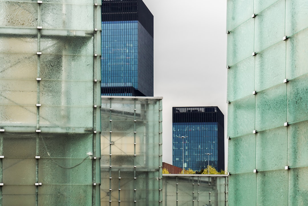 Big Tech corporate towers competing for AI infrastructure dominance