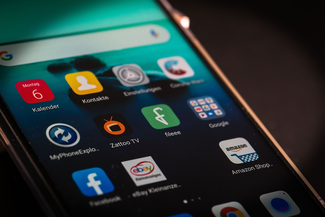 Mobile phone showing targeted ad placement screen