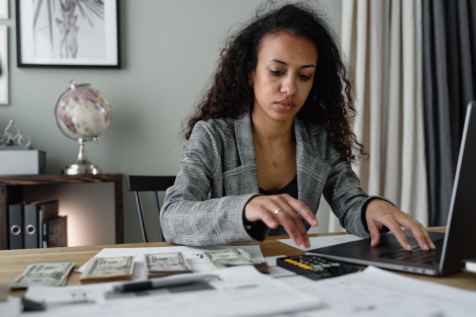 Solo founder planning an AI ROI budget at a desk