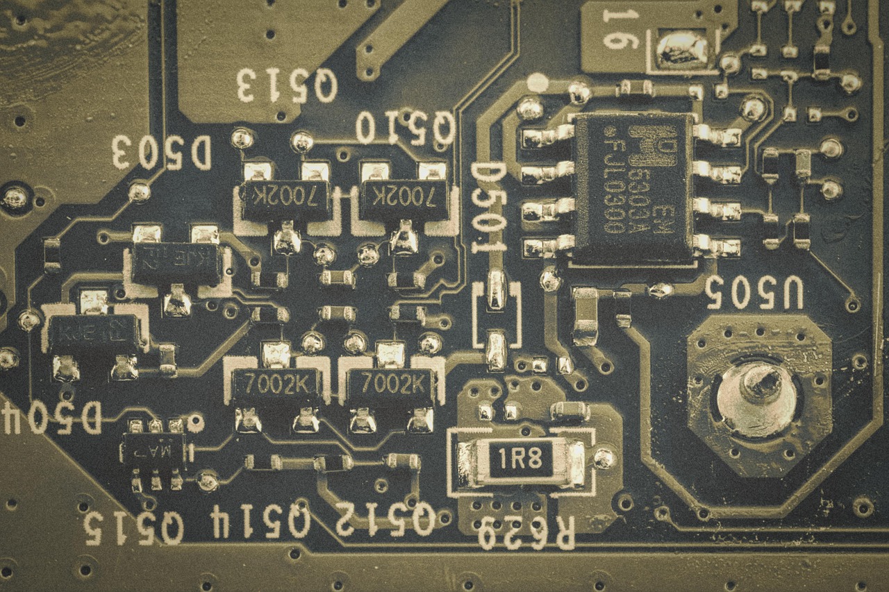 Glowing circuit board representing self-improving AI agents